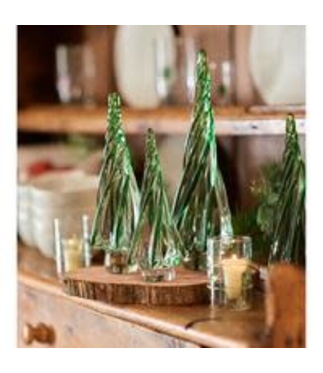 Holiday Glass Tree, Green/Clear, Medium
