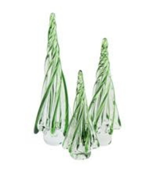 Holiday Glass Tree, Green/Clear, Medium