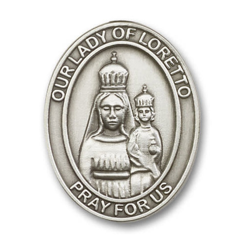 Bliss Our Lady of Loretto Visor Clip, Antique Silver Bliss Our Lady of Loretto Visor Clip, Antique Silver