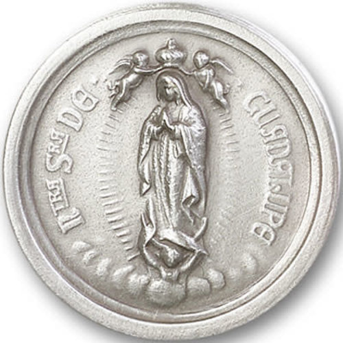 Bliss Our Lady of Guadalupe Visor Clip, Antique Silver Bliss Our Lady of Guadalupe Visor Clip, Antique Silver