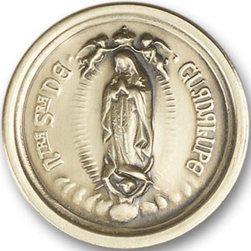 Bliss Our Lady of Guadalupe Visor Clip, Antique Gold