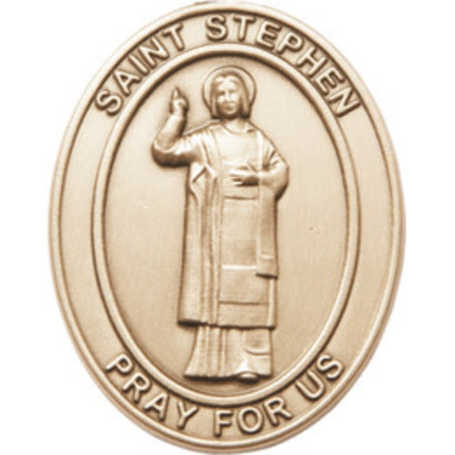 Bliss St. Stephen the Martyr Visor Clip,Gold Oxide Bliss St. Stephen the Martyr Visor Clip,Gold Oxide