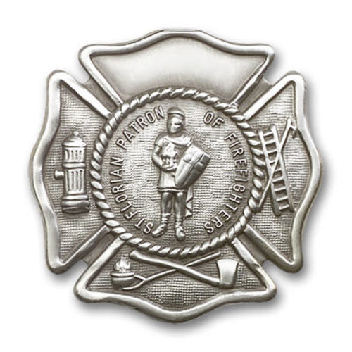 Bliss St. Florian Visor Clip, Antique Silver Bliss St. Florian Visor Clip, Antique Silver