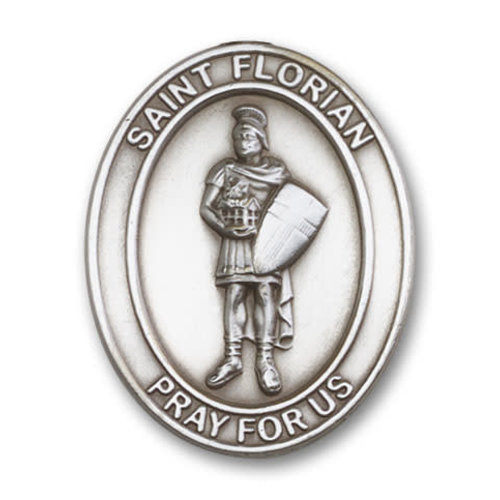 Bliss St. Florian Visor Clip, Antique Silver Bliss St. Florian Visor Clip, Antique Silver