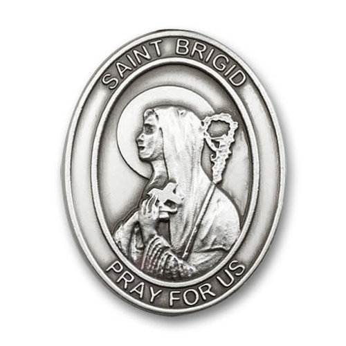 Bliss St. Brigid of Ireland Visor Clip, Antique Silver Bliss St. Brigid of Ireland Visor Clip, Antique Silver