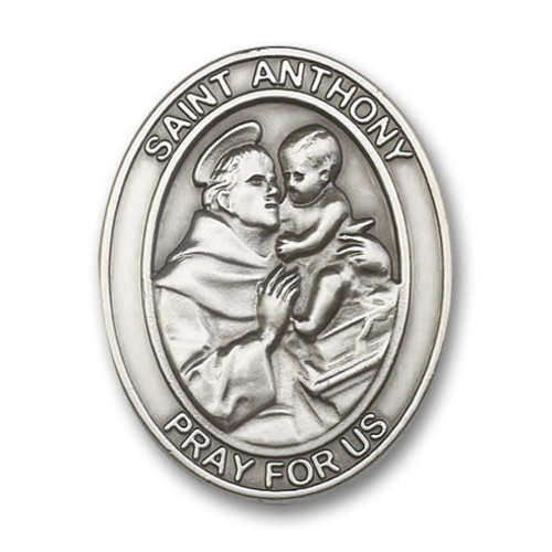Bliss St. Anthony Visor Clip, Antique Silver Bliss St. Anthony Visor Clip, Antique Silver