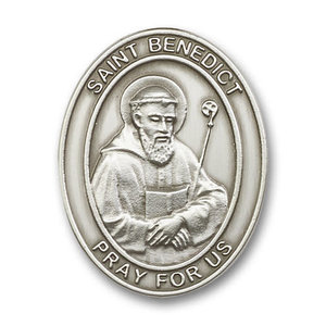 Bliss St. Benedict Visor Clip, Antique Silver