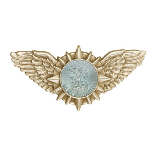 Bliss St. Michael / Wings Visor Clip, Antique Gold Bliss St. Michael / Wings Visor Clip, Antique Gold