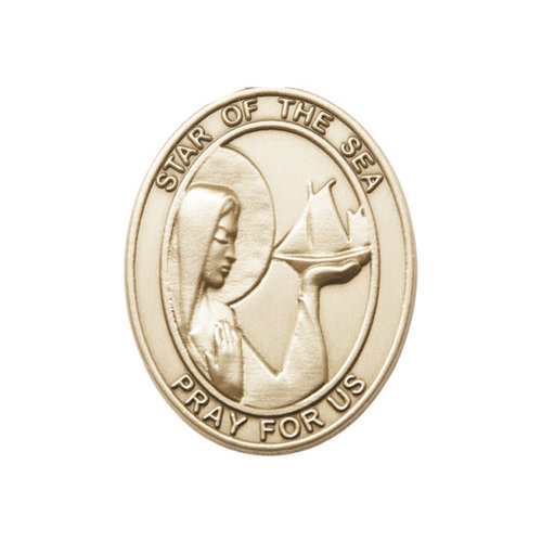 Bliss Our Lady Star of the Sea Visor Clip,Gold Oxide Bliss Our Lady Star of the Sea Visor Clip,Gold Oxide