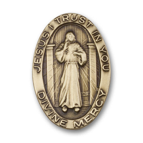 Bliss Divine Mercy Visor Clip, Antique Gold Bliss Divine Mercy Visor Clip, Antique Gold