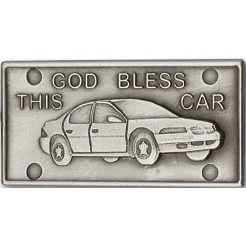 Bliss God Bless This Car Visor Clip, Antique Silver Bliss God Bless This Car Visor Clip, Antique Silver