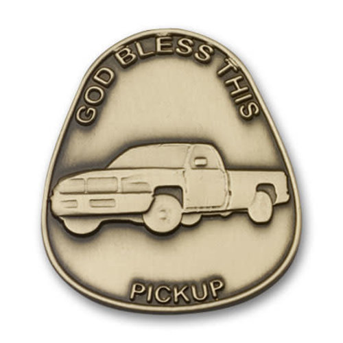 Bliss God Bless This Pickup Visor Clip, Antique Gold Bliss God Bless This Pickup Visor Clip, Antique Gold