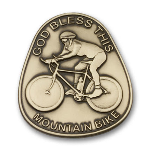 Bliss God Bless This Mountain Bike Visor Clip, Antique Gold Bliss God Bless This Mountain Bike Visor Clip, Antique Gold