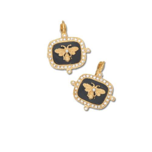 Gold Post Bumble Bee Earrings by Be-Je Gold Post Bumble Bee Earrings by Be-Je