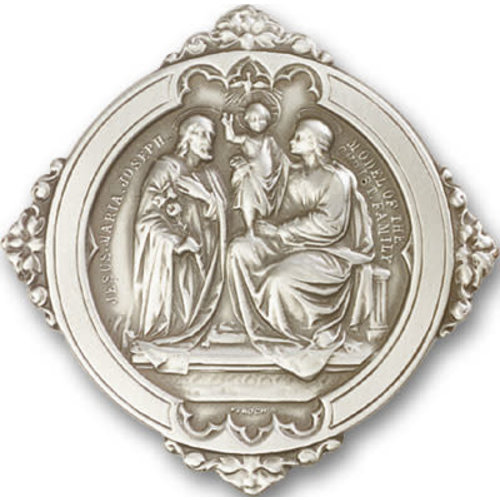 Bliss Holy Family Visor Clip, Antique Silver Bliss Holy Family Visor Clip, Antique Silver
