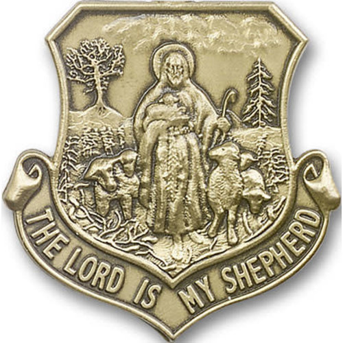 Bliss Lord Is My Shepherd Visor Clip, Antique Gold Bliss Lord Is My Shepherd Visor Clip, Antique Gold