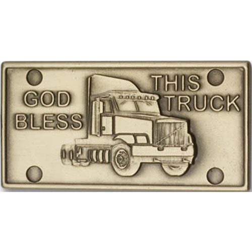 Bliss God Bless This Truck Visor Clip, Antique Gold Bliss God Bless This Truck Visor Clip, Antique Gold