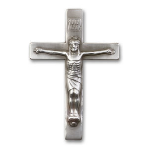 Bliss Crucifix Visor Clip, Antique Silver