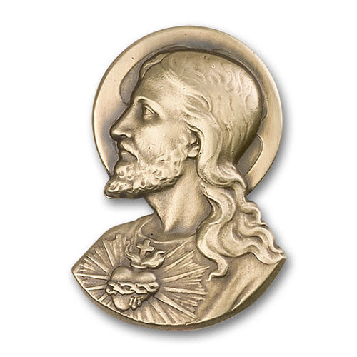Bliss Sacred Heart Visor Clip, Antique Gold Bliss Sacred Heart Visor Clip, Antique Gold