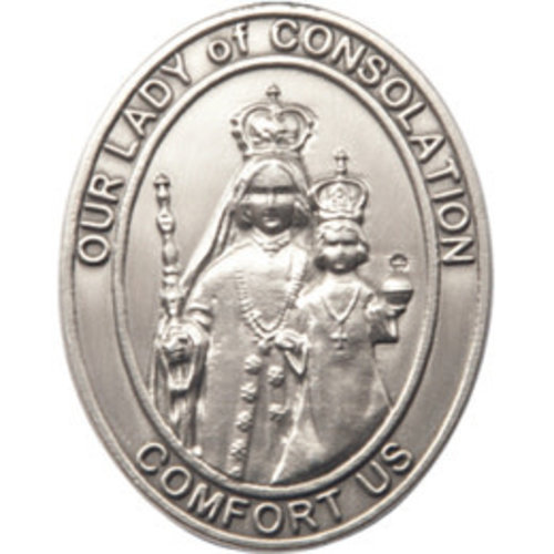 Bliss Our Lady of Consolation Visor Clip, Silver Oxide Bliss Our Lady of Consolation Visor Clip, Silver Oxide
