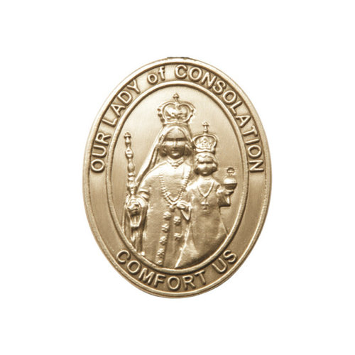 Bliss Our Lady of Consolation Visor Clip, Gold Oxide