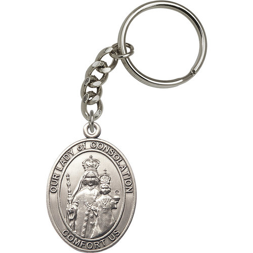 Bliss St. John of God Keychain, Silver Oxide