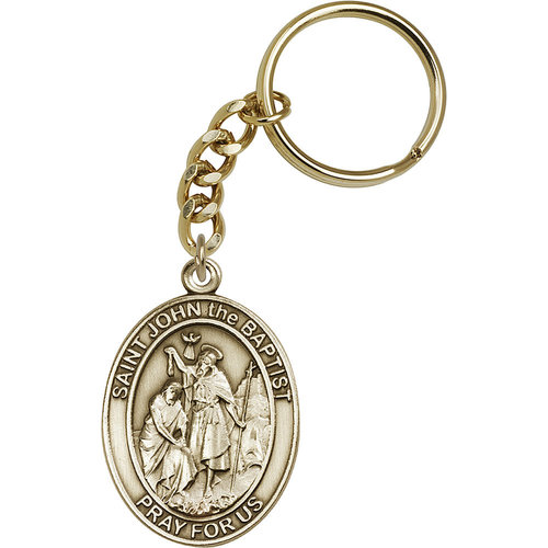 Bliss St. John the Baptist Keychain, Antique Gold Bliss St. John the Baptist Keychain, Antique Gold