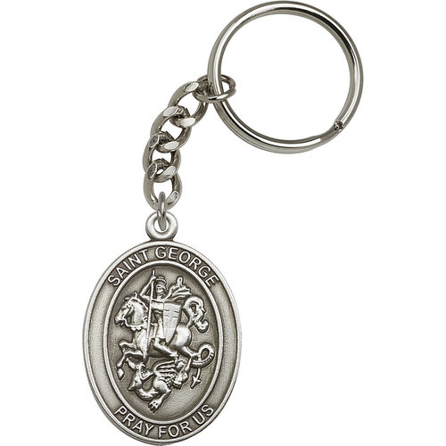 Bliss St. George Keychain, Antique Silver Bliss St. George Keychain, Antique Silver