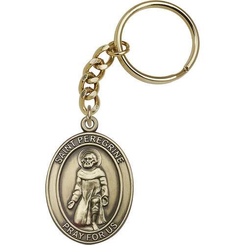 Bliss St. Peregrine Keychain, Antique Gold
