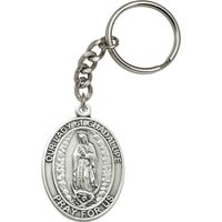 Our Lady of Guadalupe Keychain, Silver Oxide