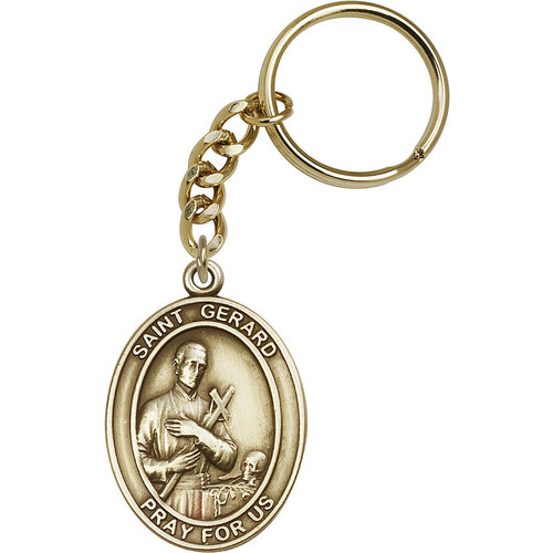 Bliss St. Gerard Keychain, Antique Gold Bliss St. Gerard Keychain, Antique Gold