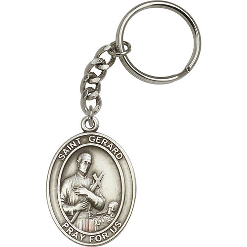 Bliss St. Gerard Keychain, Antique Silver Bliss St. Gerard Keychain, Antique Silver