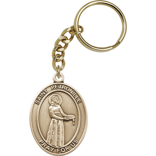 Bliss St. Petronille Keychain, Gold Oxide