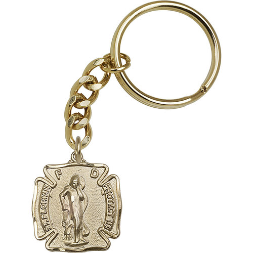 Bliss St. Florian Keychain, Antique Gold Bliss St. Florian Keychain, Antique Gold