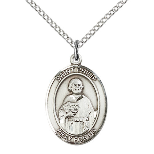 Bliss St. Philip the Apostle Pendant - Oval, Medium, Sterling Silver Bliss St. Philip the Apostle Pendant - Oval, Medium, Sterling Silver