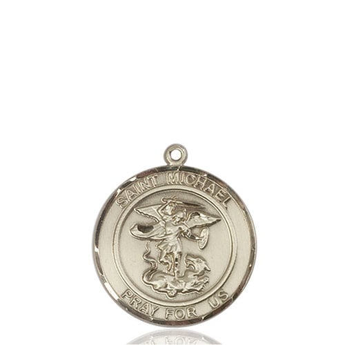Bliss St. Michael the Archangel Medal - Round, Large, 14kt Gold