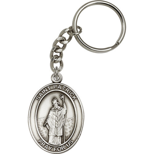 Bliss St. Patrick Keychain, Antique Silver Bliss St. Patrick Keychain, Antique Silver