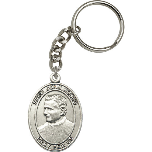 Bliss St. John Bosco Keychain, Silver Oxide Bliss St. John Bosco Keychain, Silver Oxide