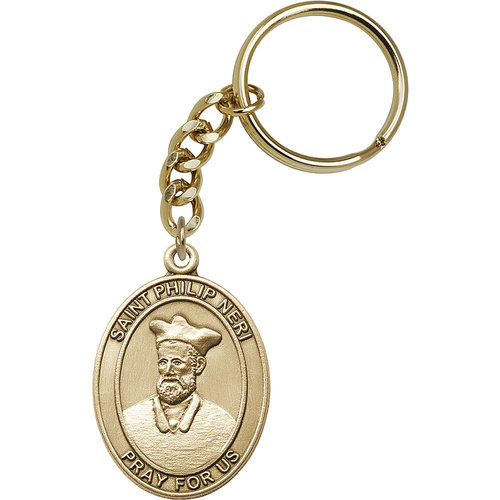 Bliss St. Philip Neri Keychain, Gold Oxide Bliss St. Philip Neri Keychain, Gold Oxide
