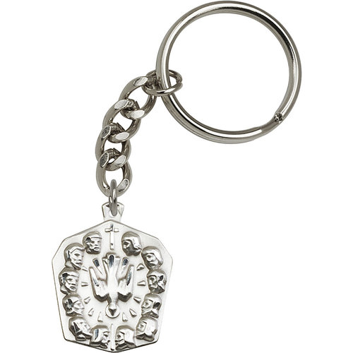 Bliss Apostles Keychain, Antique Silver