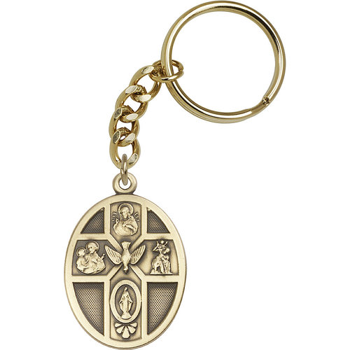 Bliss 5-Way / Holy Spirit Keychain, Antique Gold Bliss 5-Way / Holy Spirit Keychain, Antique Gold