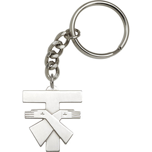 Bliss Franciscan Cross Keychain, Antique Silver Bliss Franciscan Cross Keychain, Antique Silver
