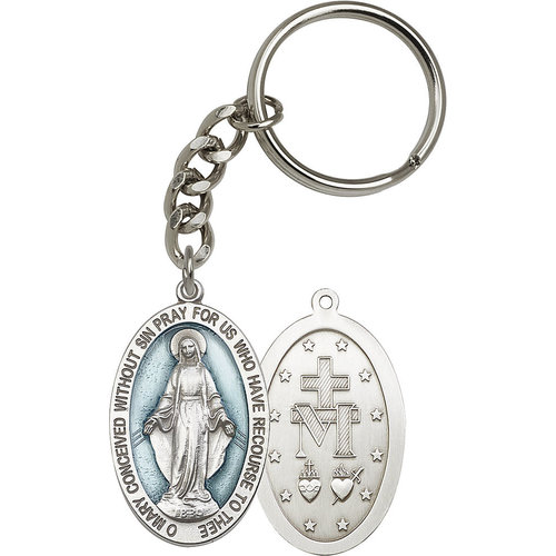 Bliss Miraculous Keychain, Antique Silver
