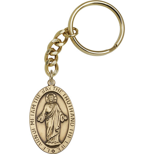 Bliss Scapular Keychain, Antique Gold Bliss Scapular Keychain, Antique Gold