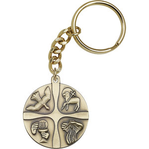 Bliss Christian Life Keychain, Antique Gold