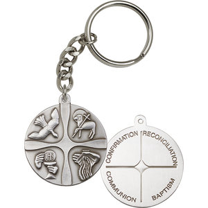 Bliss Christian Life Keychain, Antique Silver
