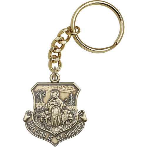 Bliss Lord Is My Shepherd Keychain, Antique Gold Bliss Lord Is My Shepherd Keychain, Antique Gold