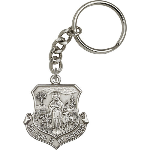 Bliss Lord Is My Shepherd Keychain, Antique Silver Bliss Lord Is My Shepherd Keychain, Antique Silver