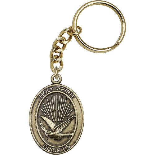 Bliss Holy Spirit Keychain, Antique Gold Bliss Holy Spirit Keychain, Antique Gold