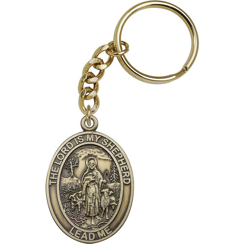Bliss Lord Is My Shepherd Keychain, Antique Gold Bliss Lord Is My Shepherd Keychain, Antique Gold